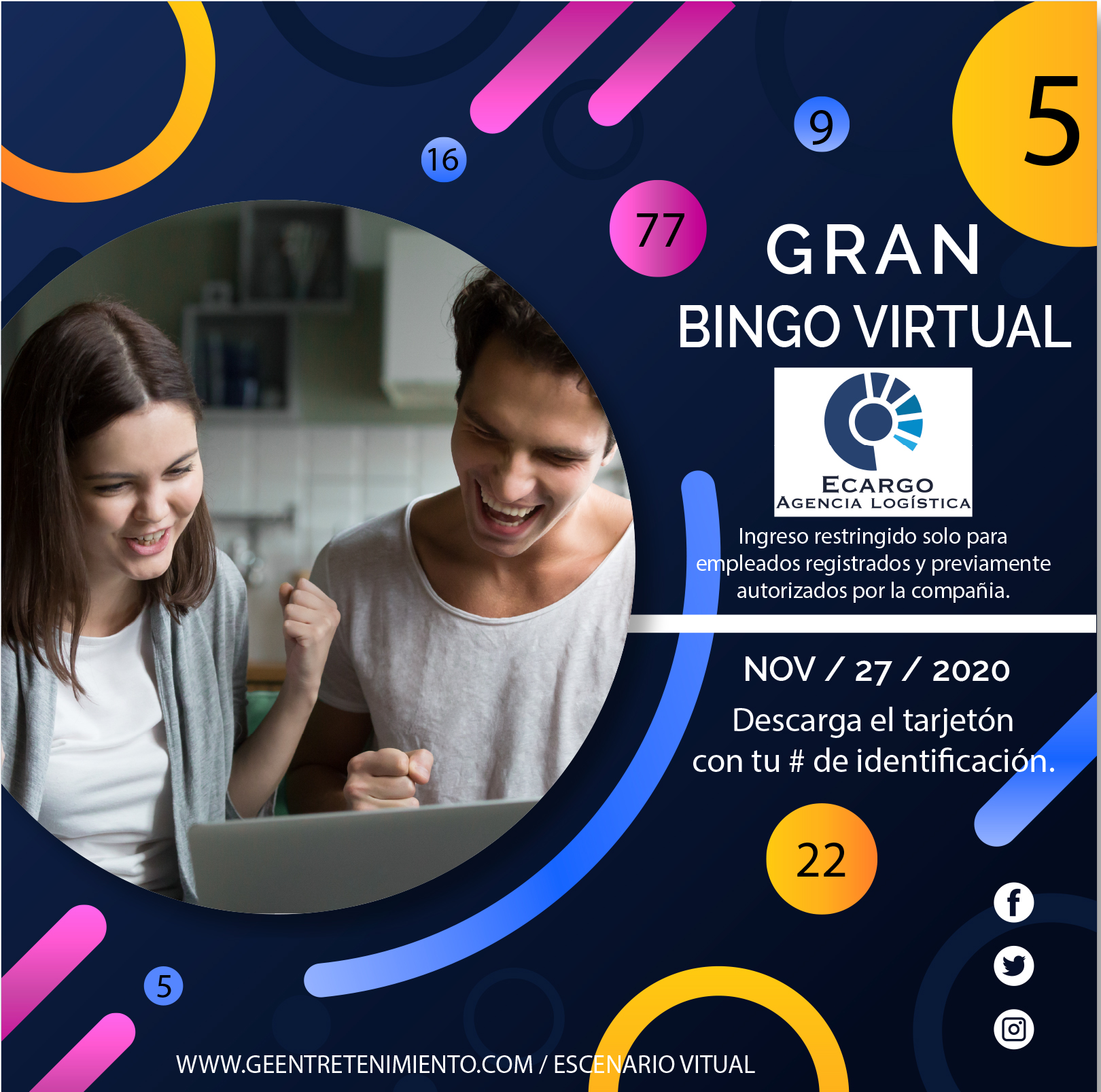 Evento Virtual de Bingo